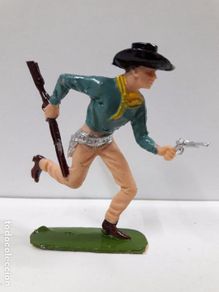 Figuras de goma y PVC: VAQUERO - COWBOY CORRIENDO . REALIZADO POR JECSAN . AÑOS 60 EN PLASTICO